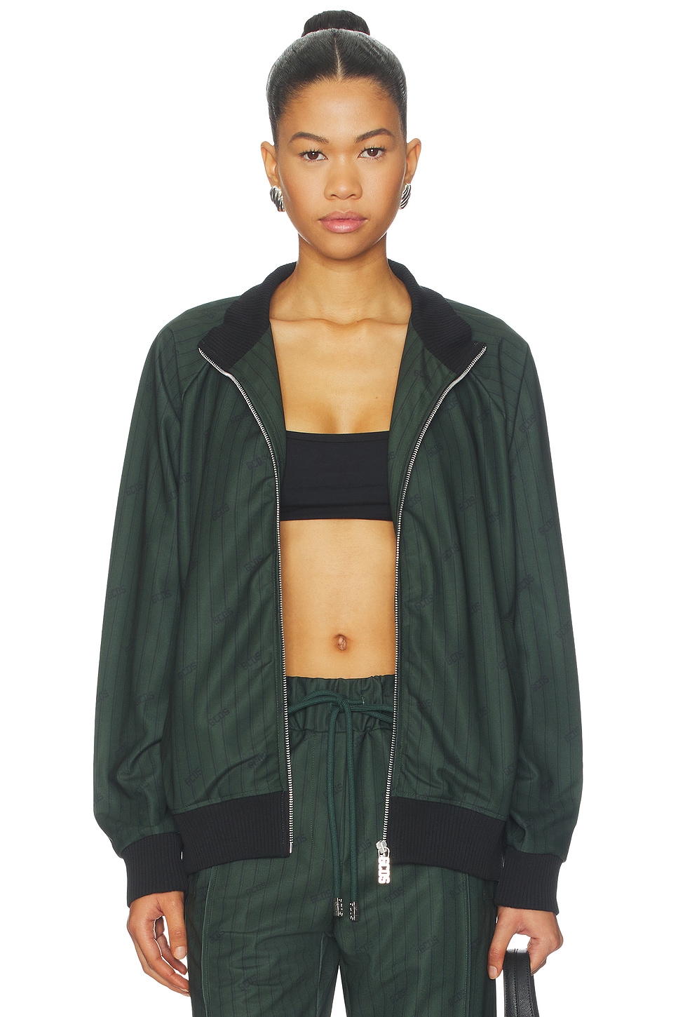 Triacetate Pinstripe Track Jacket - thumbnail 2