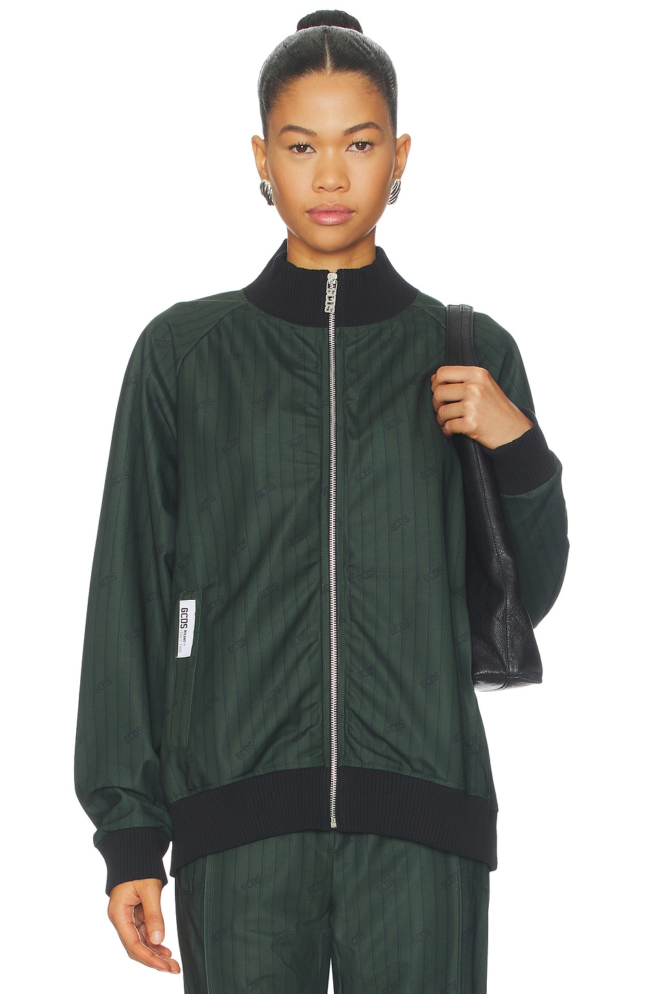 Triacetate Pinstripe Track Jacket - thumbnail 3
