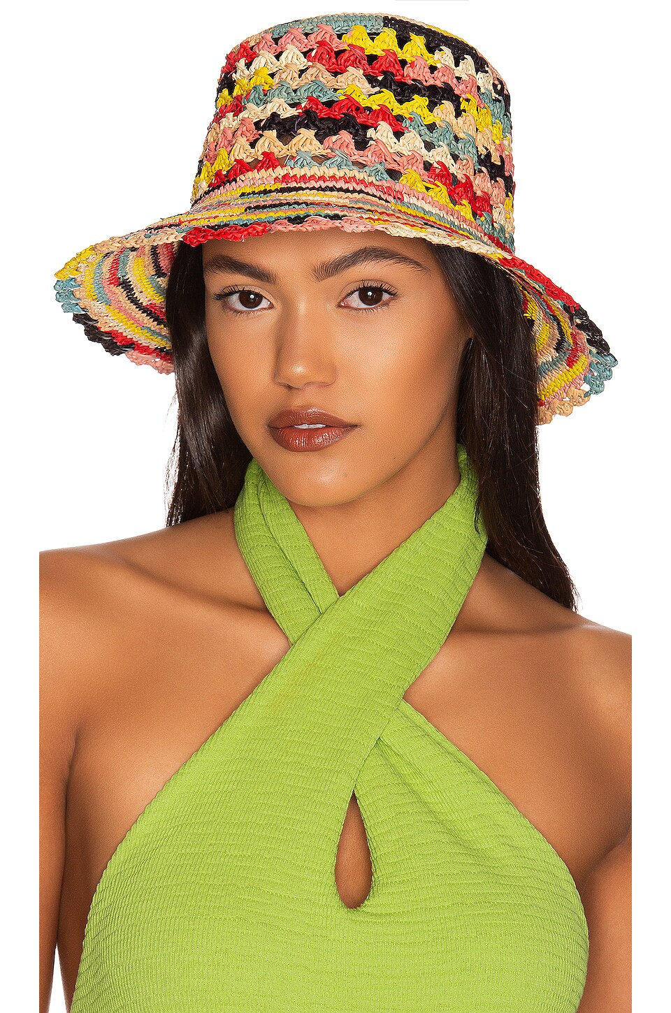 Image 1 of Rainbow Hat in Multi