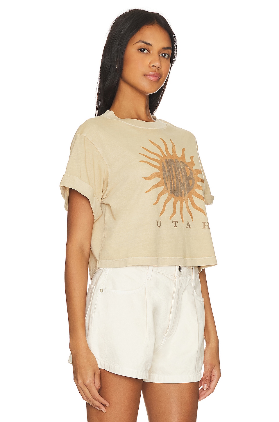 Girl Dangerous T-SHIRT CROPPED BOYFRIEND MOAB SUN