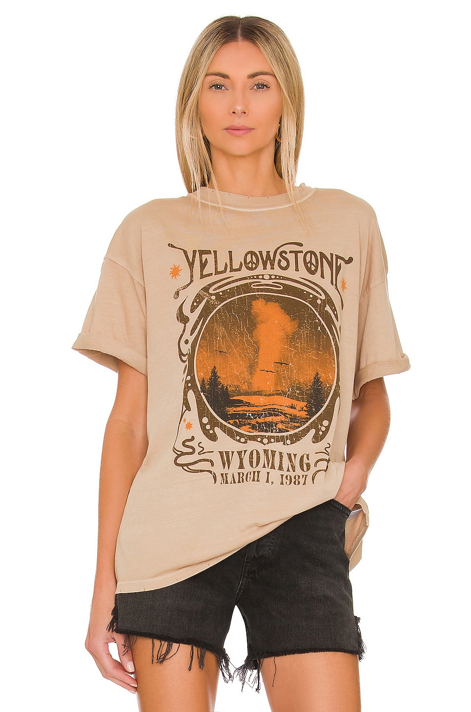 Girl Dangerous Yellowstone Tour Tee in Sand REVOLVE