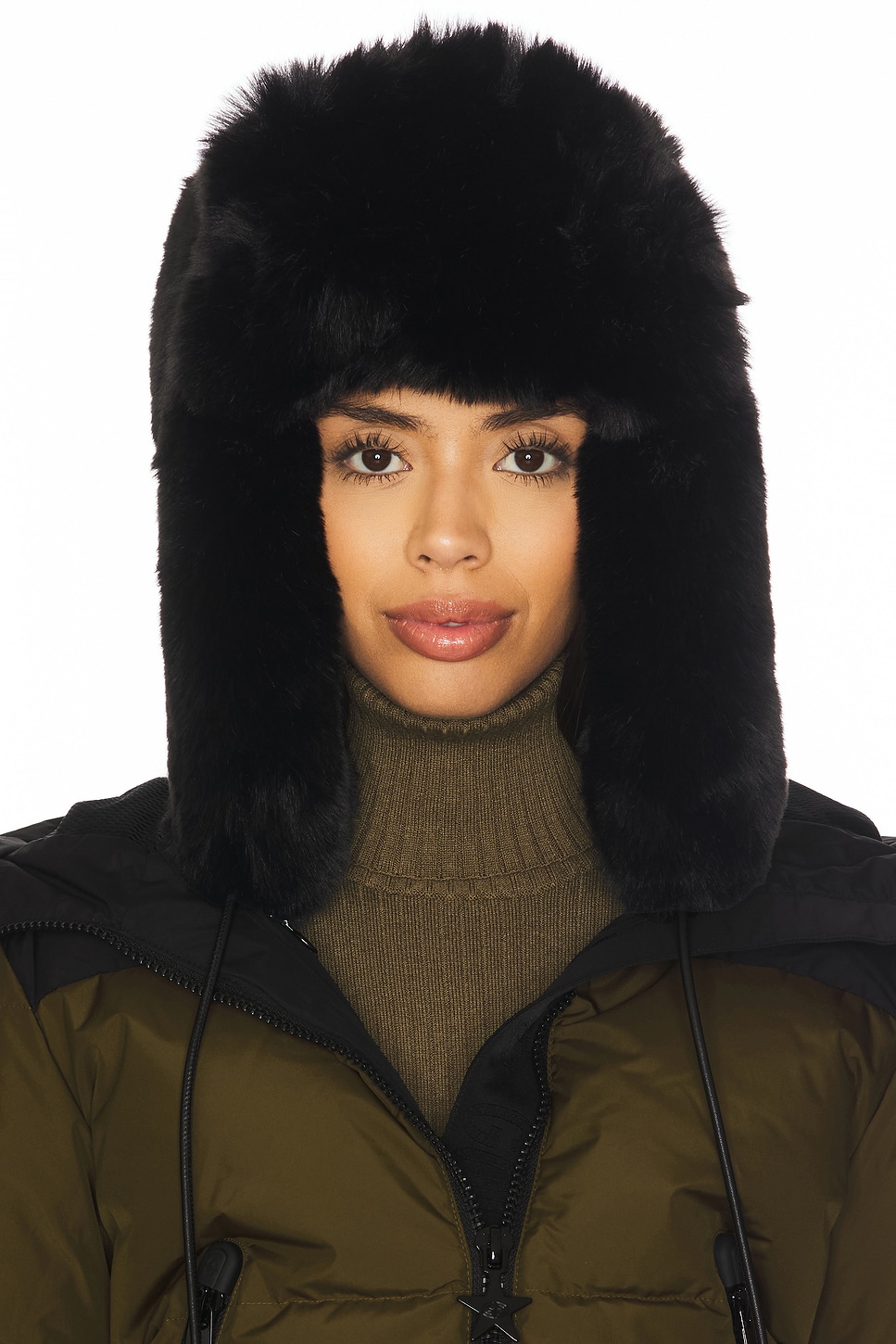 Goldbergh Cher fluffy aviator hat Black Goldbergh Beanie CHER fluffy aviator hat – Goldbergh main image 4