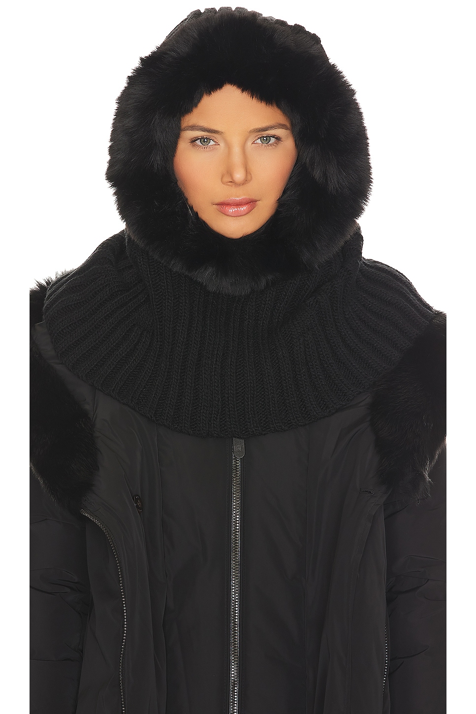 Goldbergh Naomi Hooded Scarf in Black