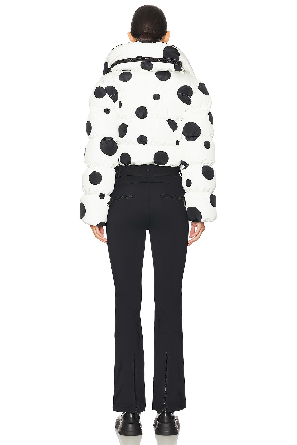 X Revolve Jumpsuit in Dot Cream & Black - Thumbnail 3