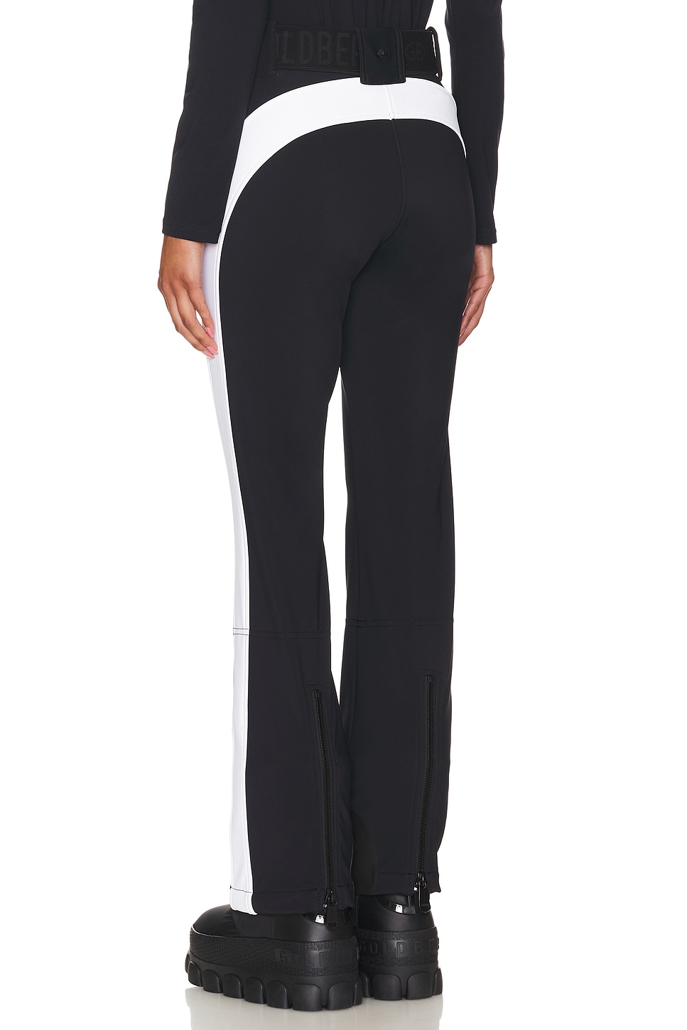 Goldbergh Runner Softshell Ski Pants in Black & White | REVOLVE