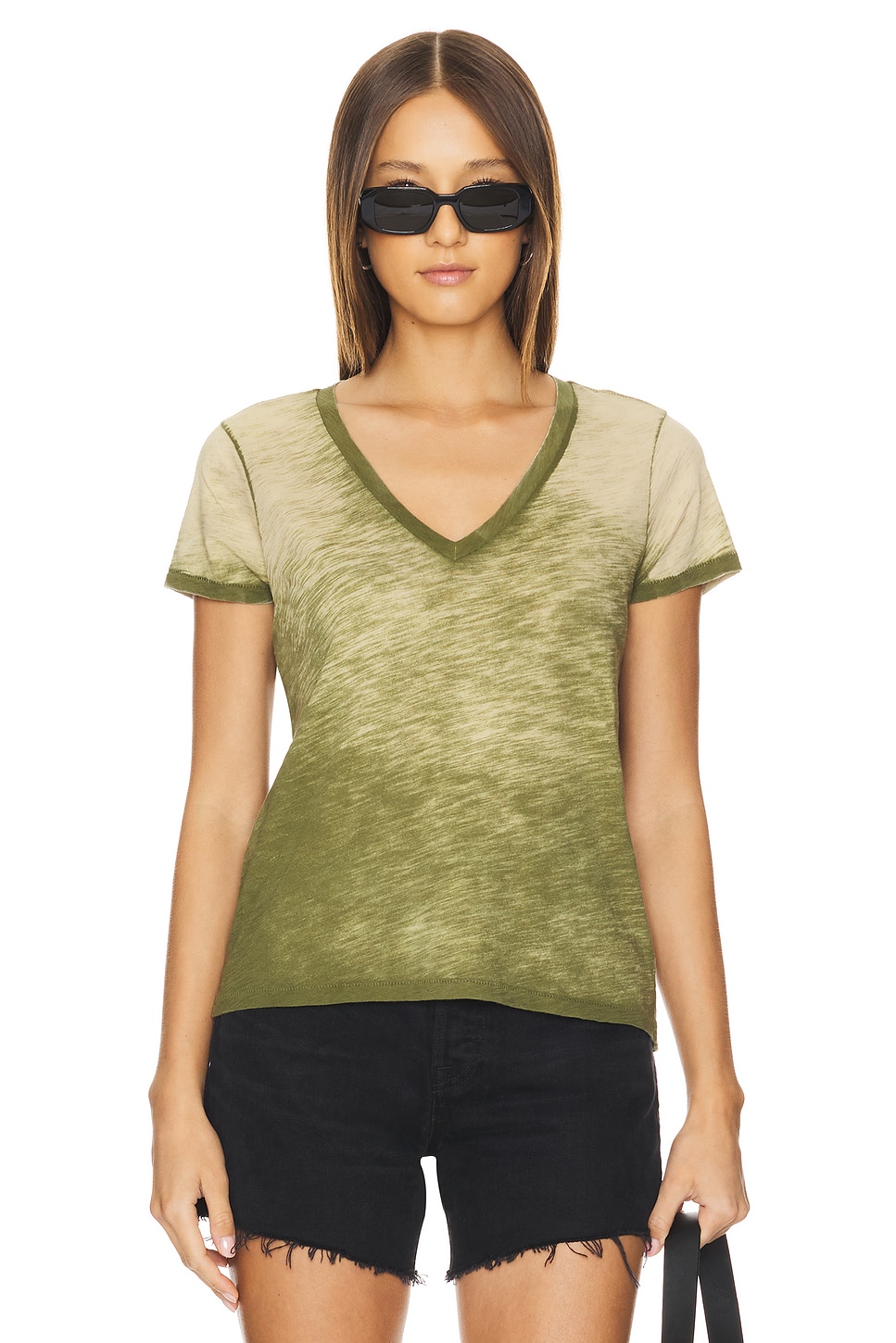 Short Sleeve V Neck Boy Tee - Thumbnail 2