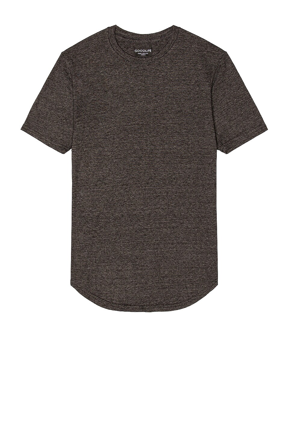Goodlife Triblend Scallop Crew in Black