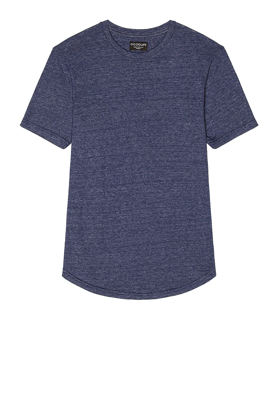 Goodlife Triblend Scallop Crew in Goodlife Navy