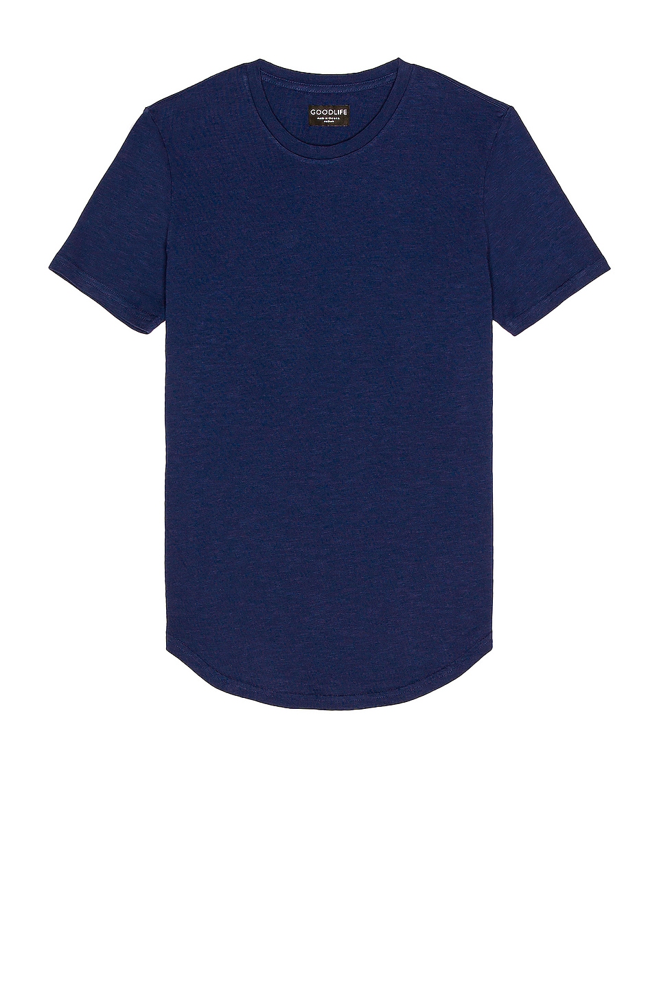 Goodlife Slub Scallop Crew in Goodlife Navy