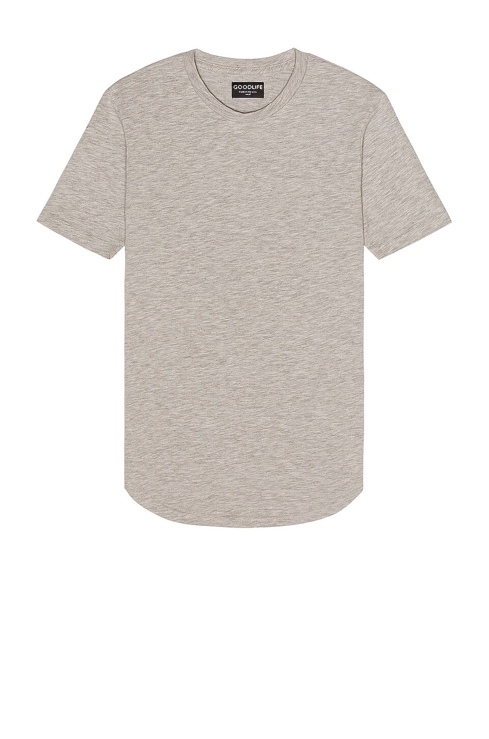Goodlife Slub Scallop Crew in Lt Heather Grey