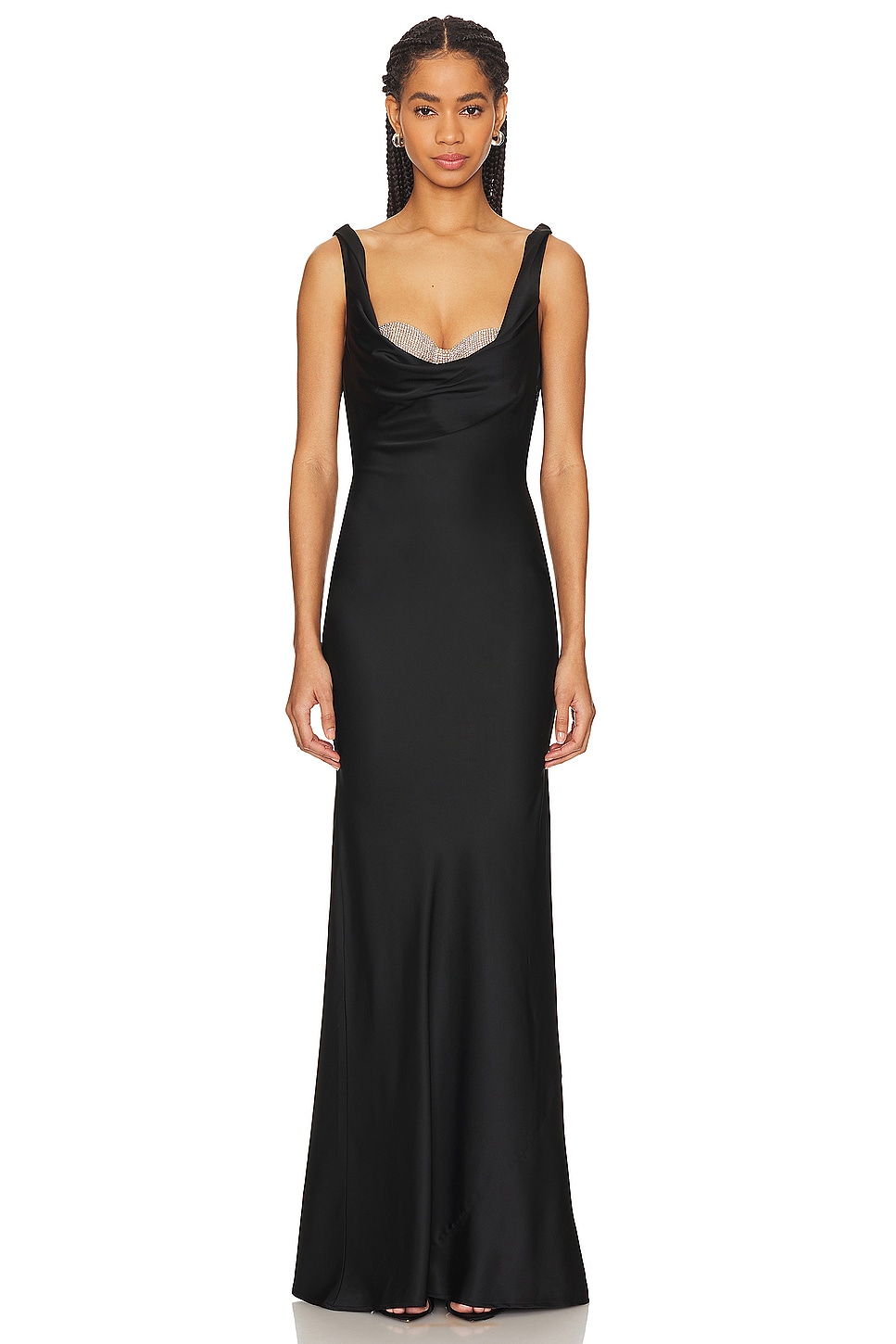 GIUSEPPE DI MORABITO Cowl Neck Gown in Black REVOLVE