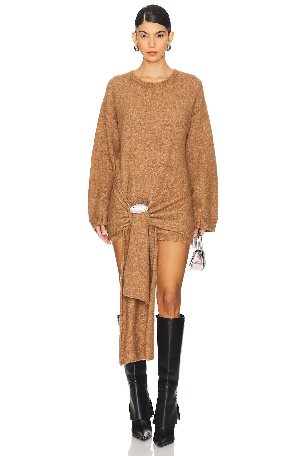 GIUSEPPE DI MORABITO Belted Sweater Dress in Camel | REVOLVE GIUSEPPE DI MORABITO Belted Sweater Dress in Camel | REVOLVE