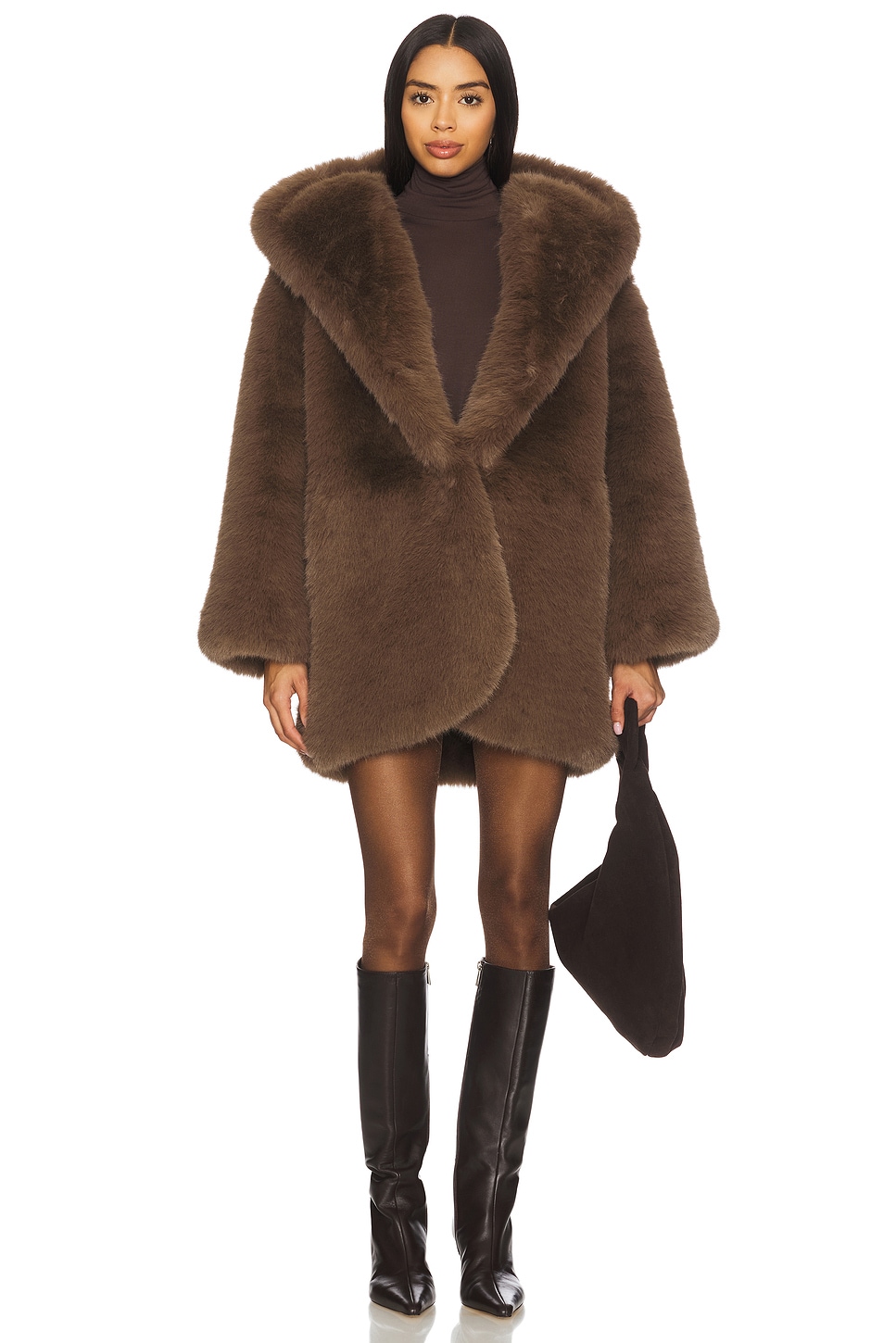 GIUSEPPE DI MORABITO Faux Fur Coat in Camel | REVOLVE