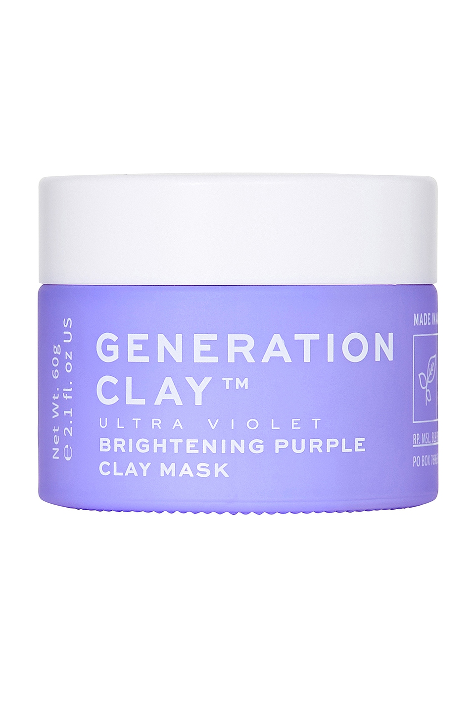 GENERATION CLAY GENERATION CLAY ULTRA VIOLET BRIGHTENING PURPLE CLAY MASK IN BEAUTY: NA.,GENC-WU2
