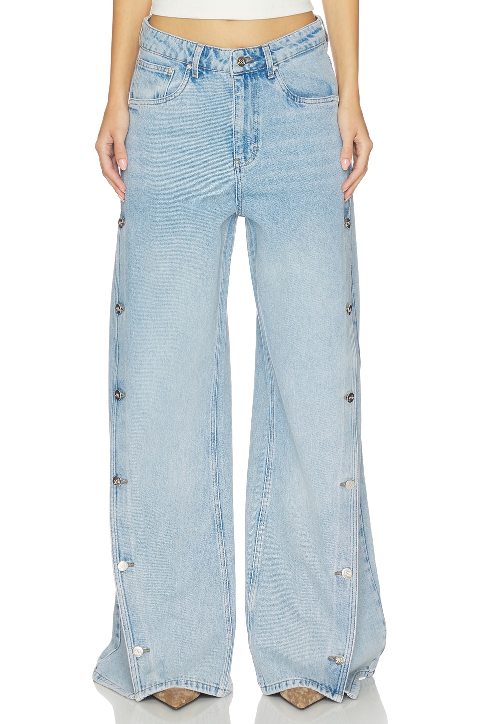 X Barbie Stacie High Waisted Wide Jeans