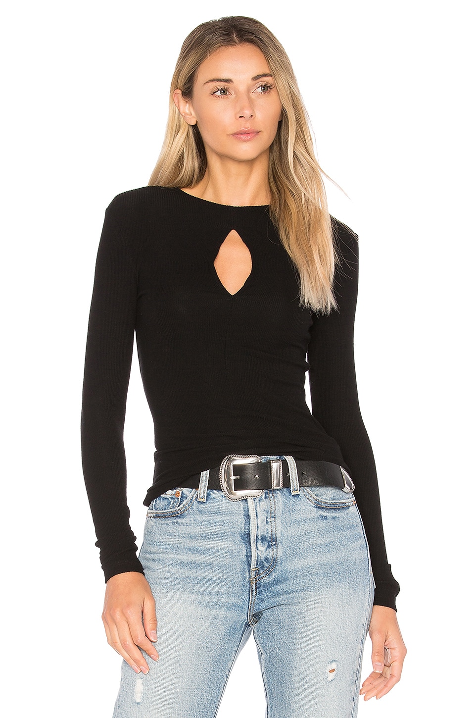 GETTINGBACKTOSQUAREONE The Keyhole Top in Black | REVOLVE