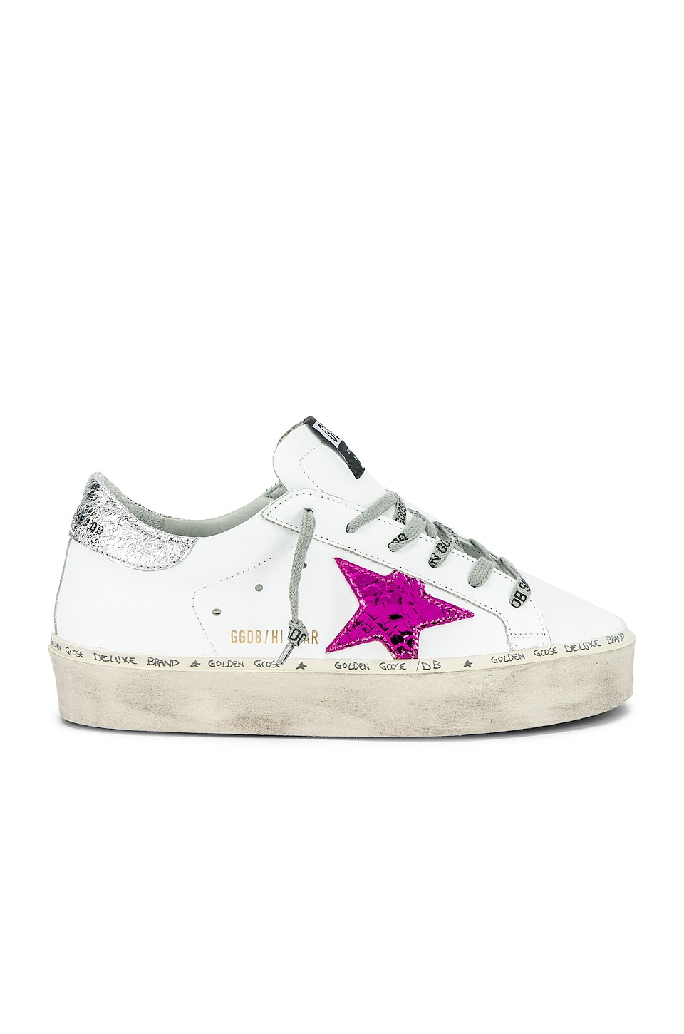 golden goose sneakers with pink star