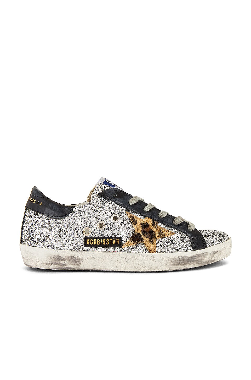golden goose glitter leopard sneakers