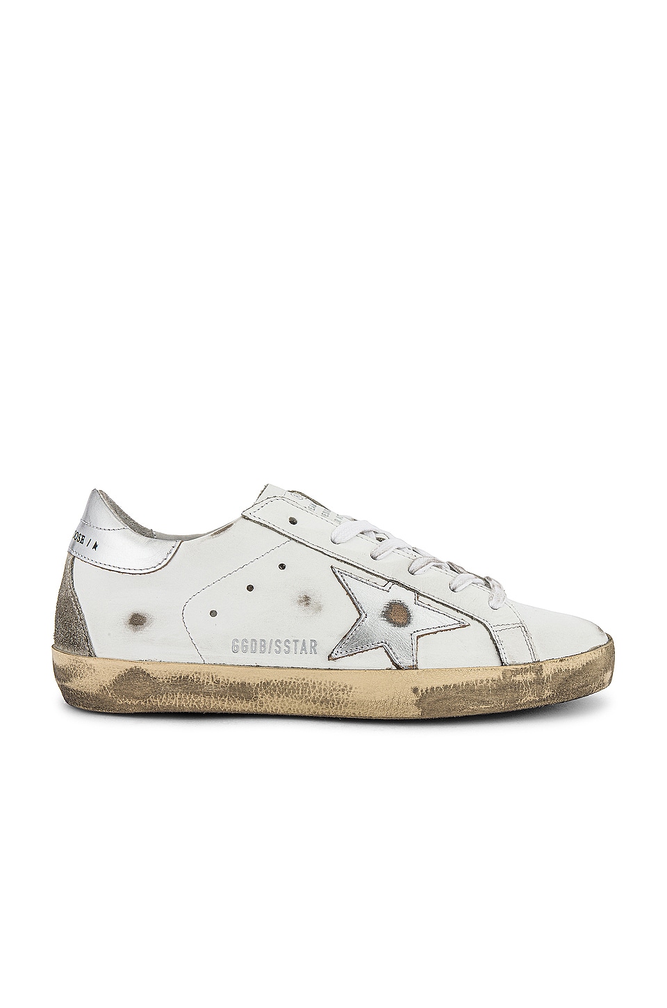 silver and white golden goose