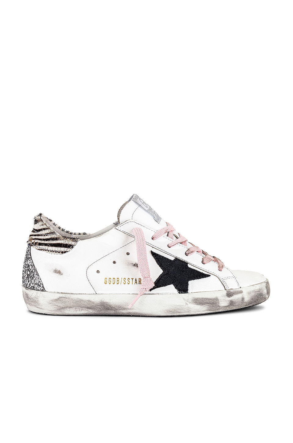 Golden Goose Pony Hair Superstar Sneaker in White, Black, & Silver ...