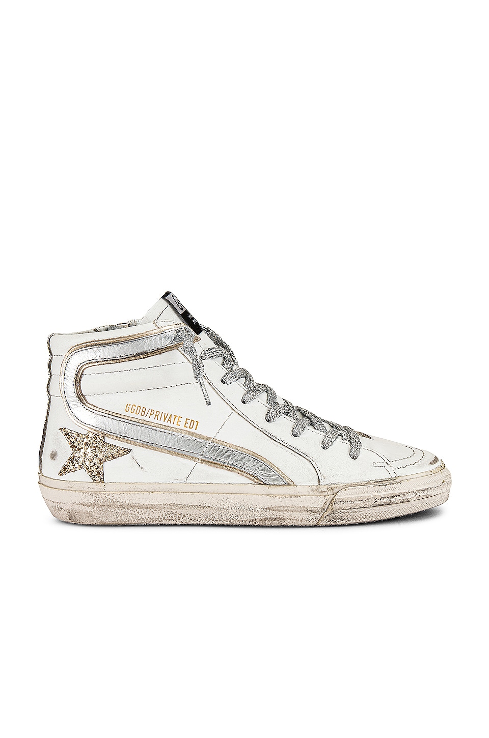 Golden Goose x REVOLVE Slide Sneaker in White & Gold | REVOLVE