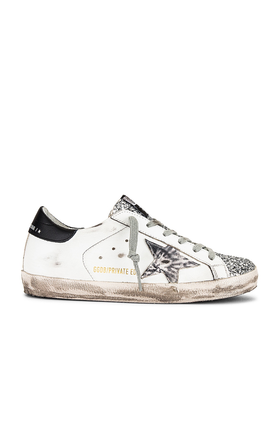 Golden Goose X REVOLVE Superstar Sneaker in White, Silver, & Black ...