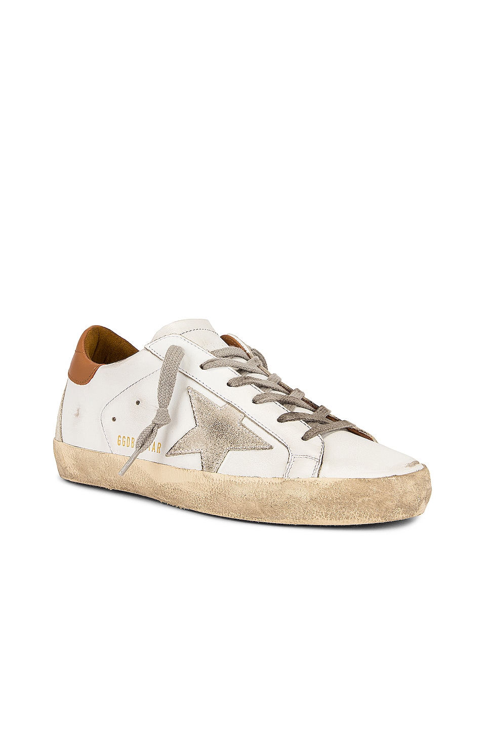 Golden Goose Superstar Sneaker in White, Ice, & Light Brown