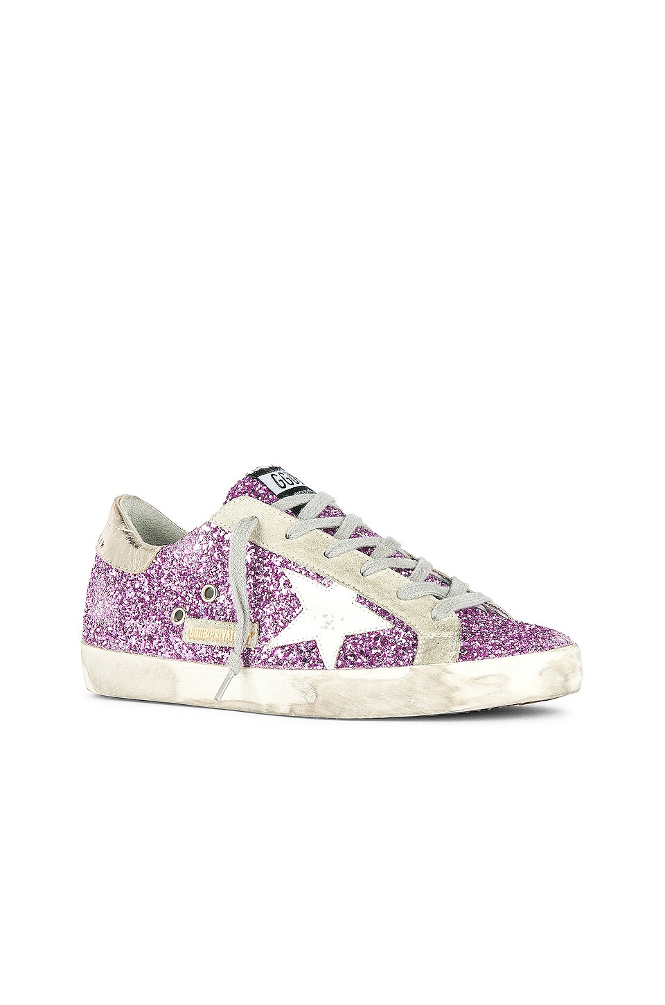Golden Goose X REVOLVE Superstar Sneaker in Purple, White, & Platinum