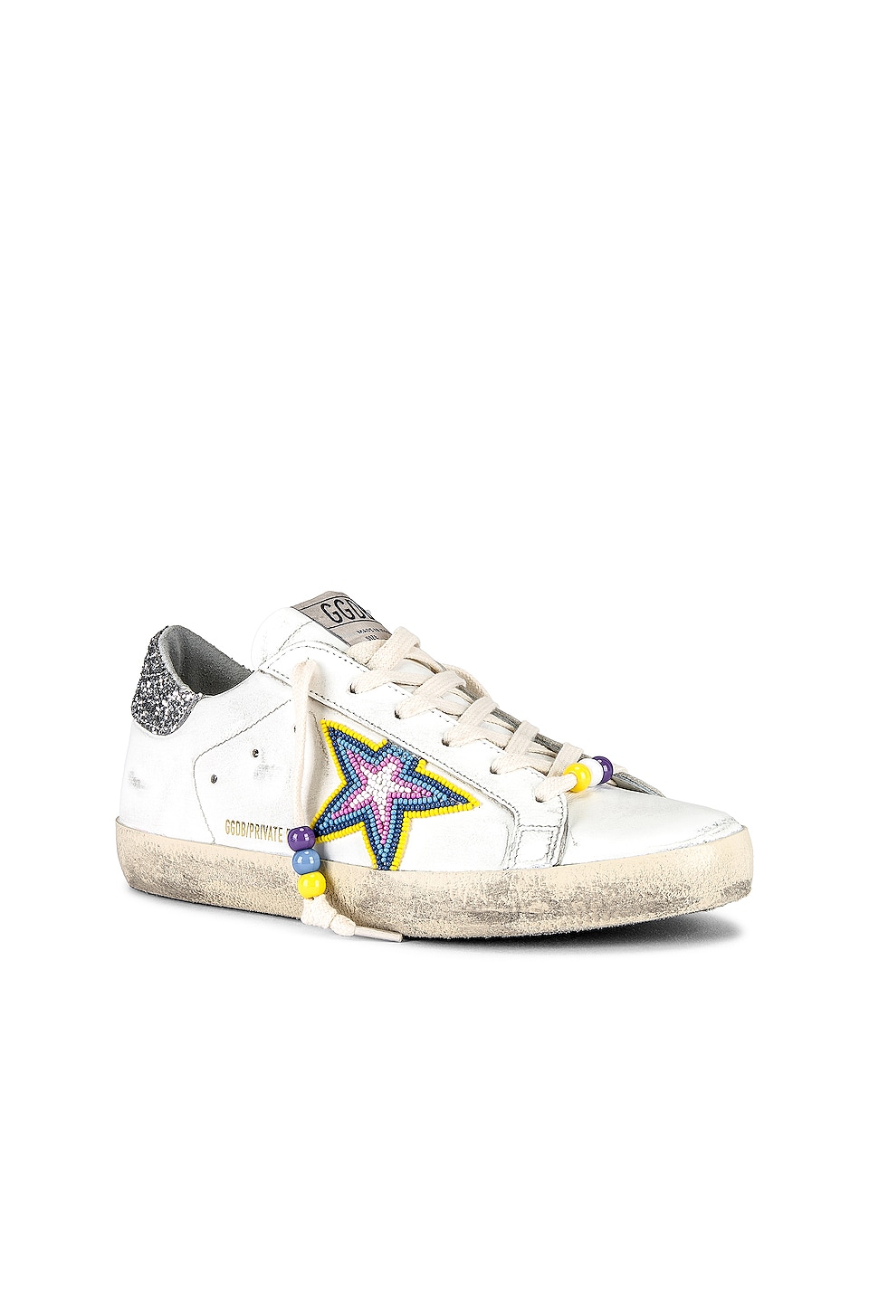 Golden Goose x REVOLVE Superstar Sneaker in White, Multicolor, & Silver