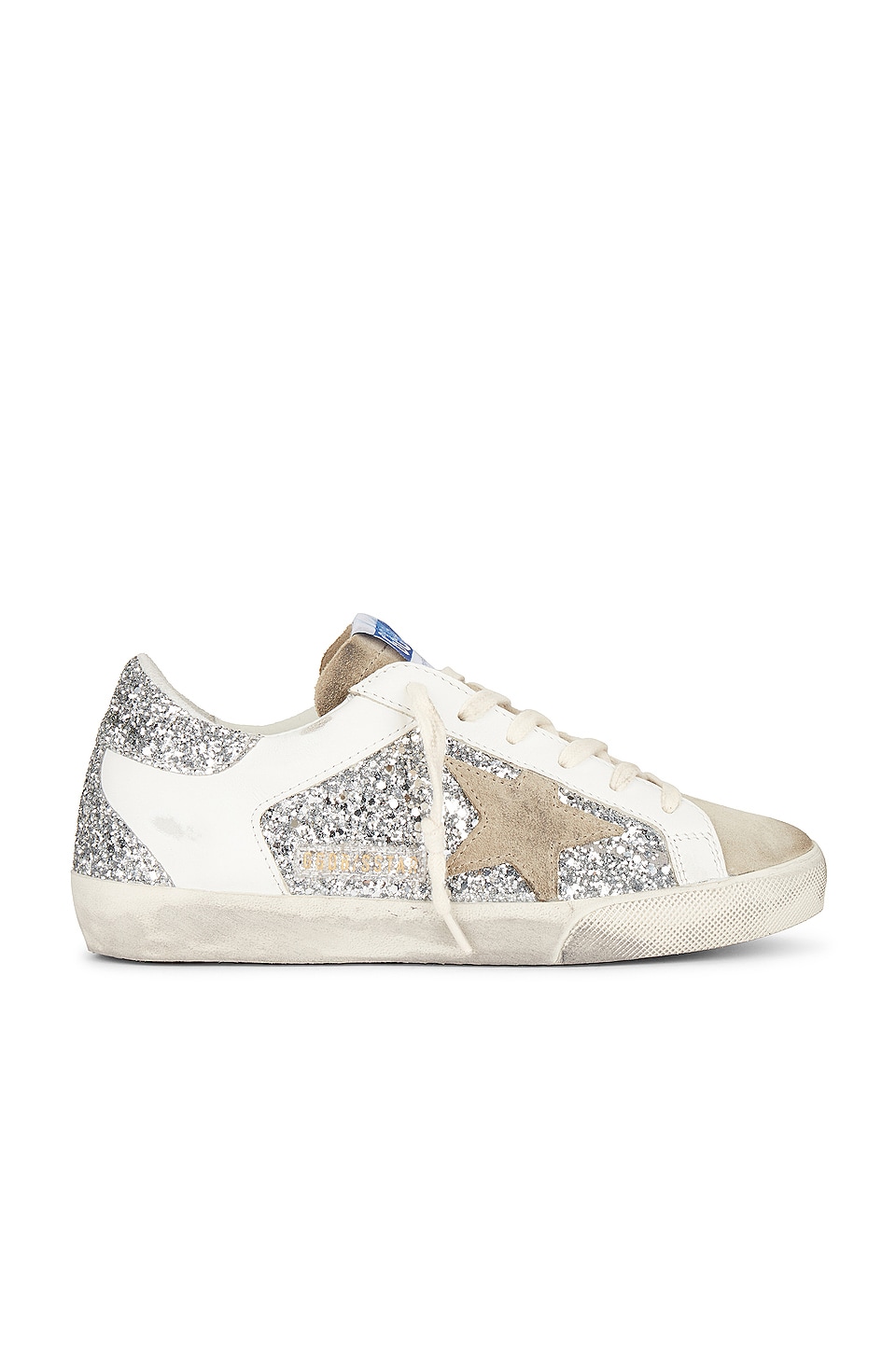 Image 1 of Super-Star Sneaker in Silver, White, & Taupe