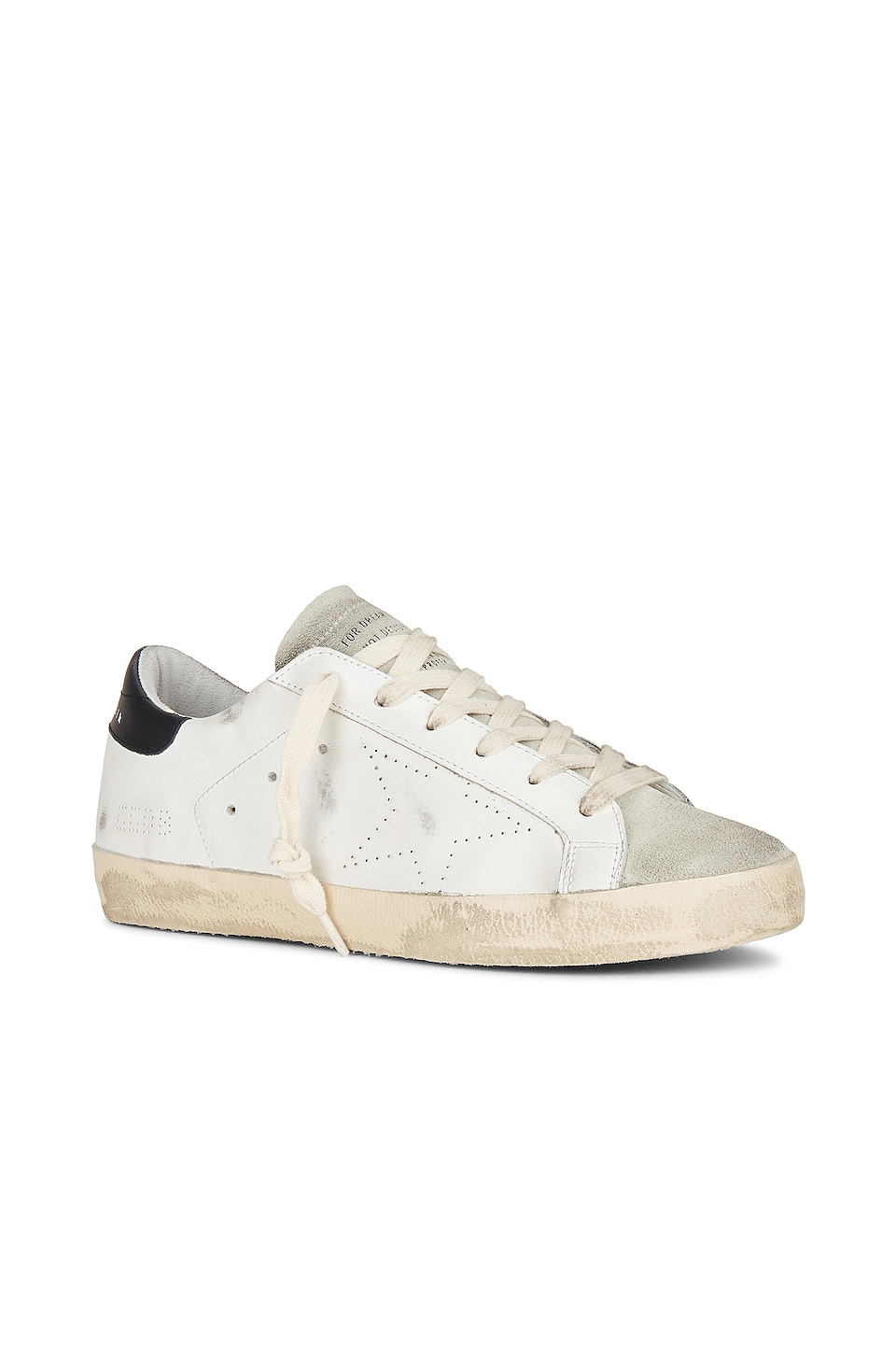 Golden Goose Super-Star Sneaker in White, Ice, & Black