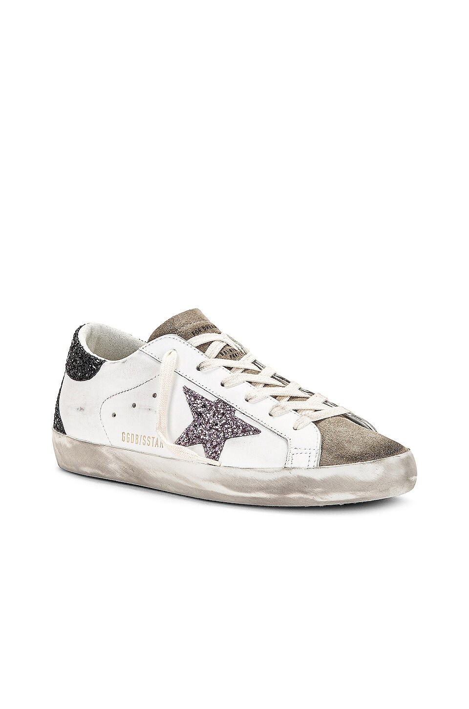 Golden Goose Superstar Sneaker in Cream, Taupe, Mauve Pink, & Black