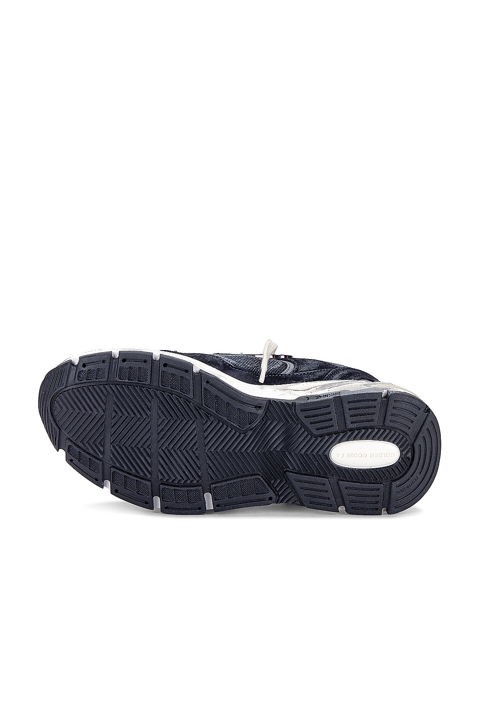 Golden Goose Running Dad Sneaker in Dark Blue, Silver
