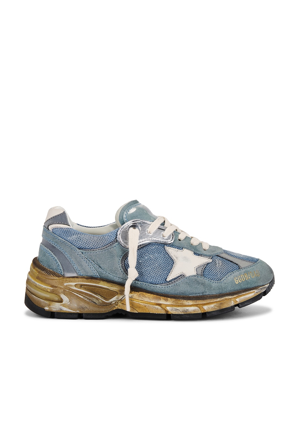 Golden Goose Running Dad Sneaker in Blue & Silver | REVOLVE