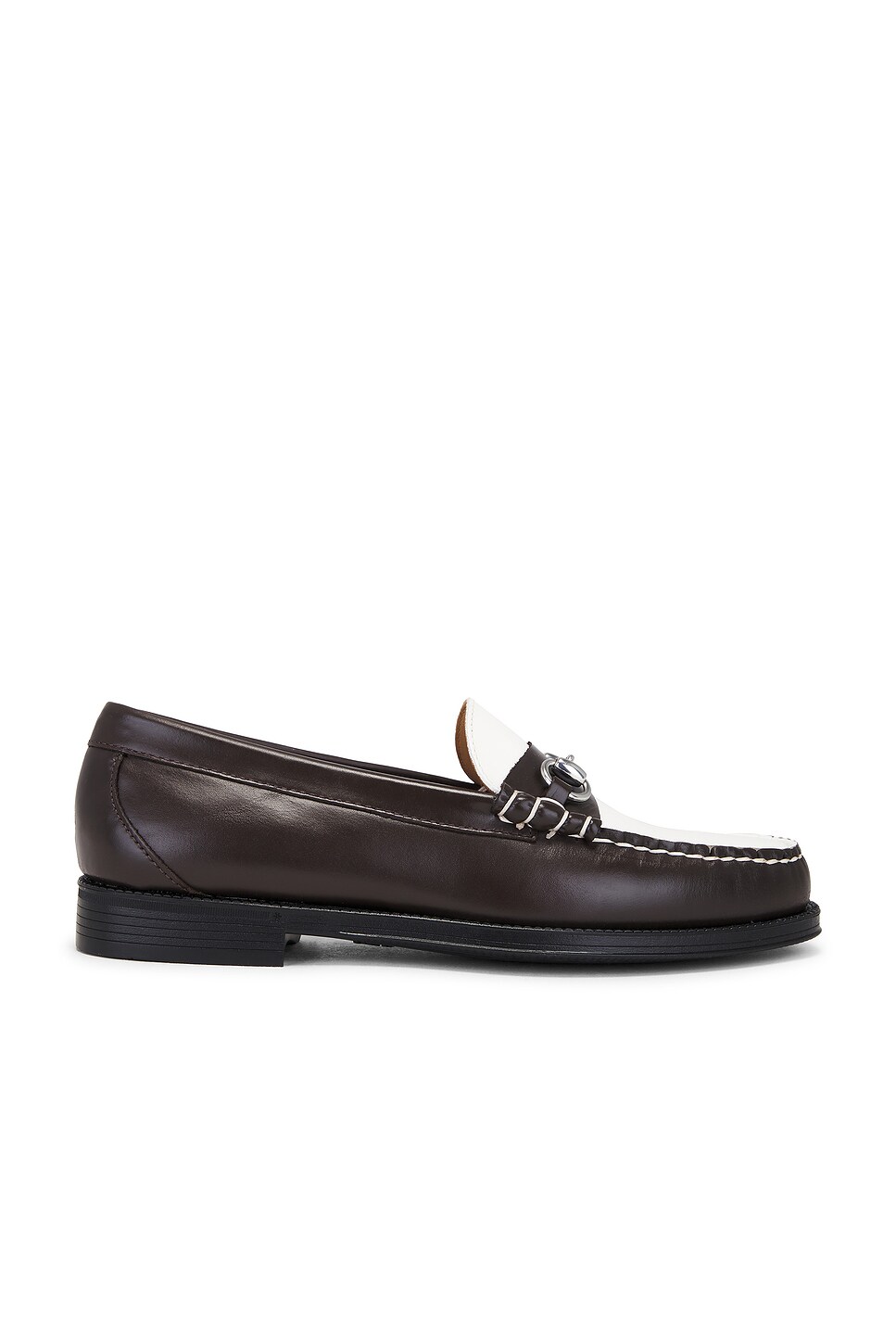 G.H.BASS Lincoln Bit Easy Weejun in Brown & White | REVOLVE