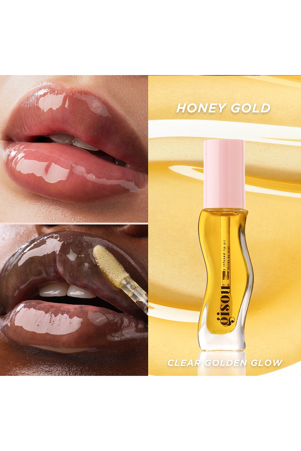 Gisou By Negin Mirsalehi Honey Infused Lip Oil in Honey Gold