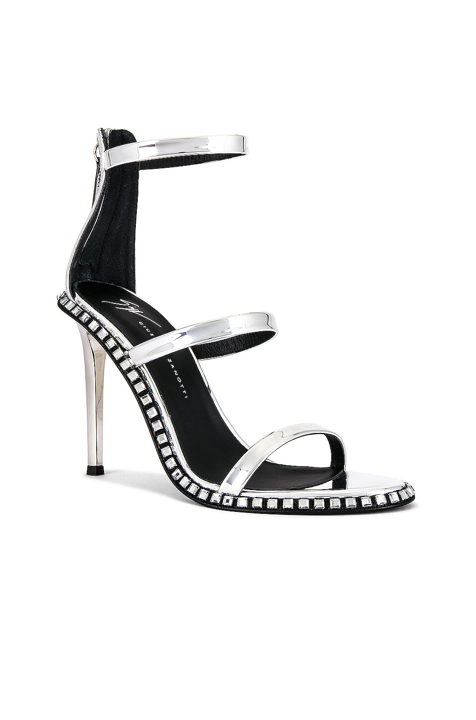 Giuseppe Zanotti Joan 105 Heel in Shot Argento