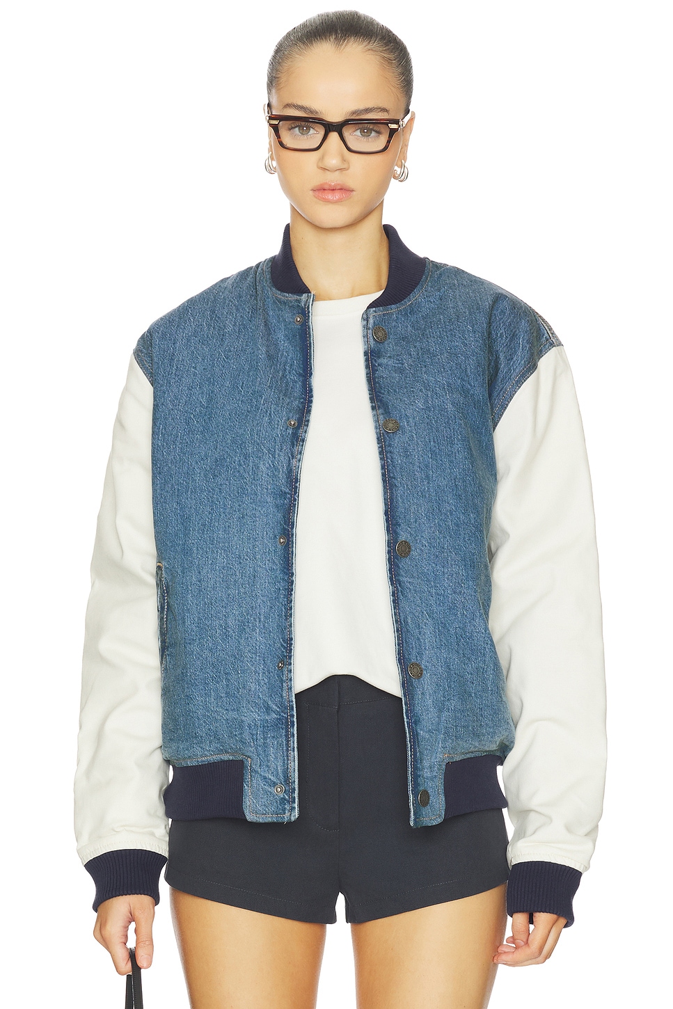 Denim Letterman Jacket