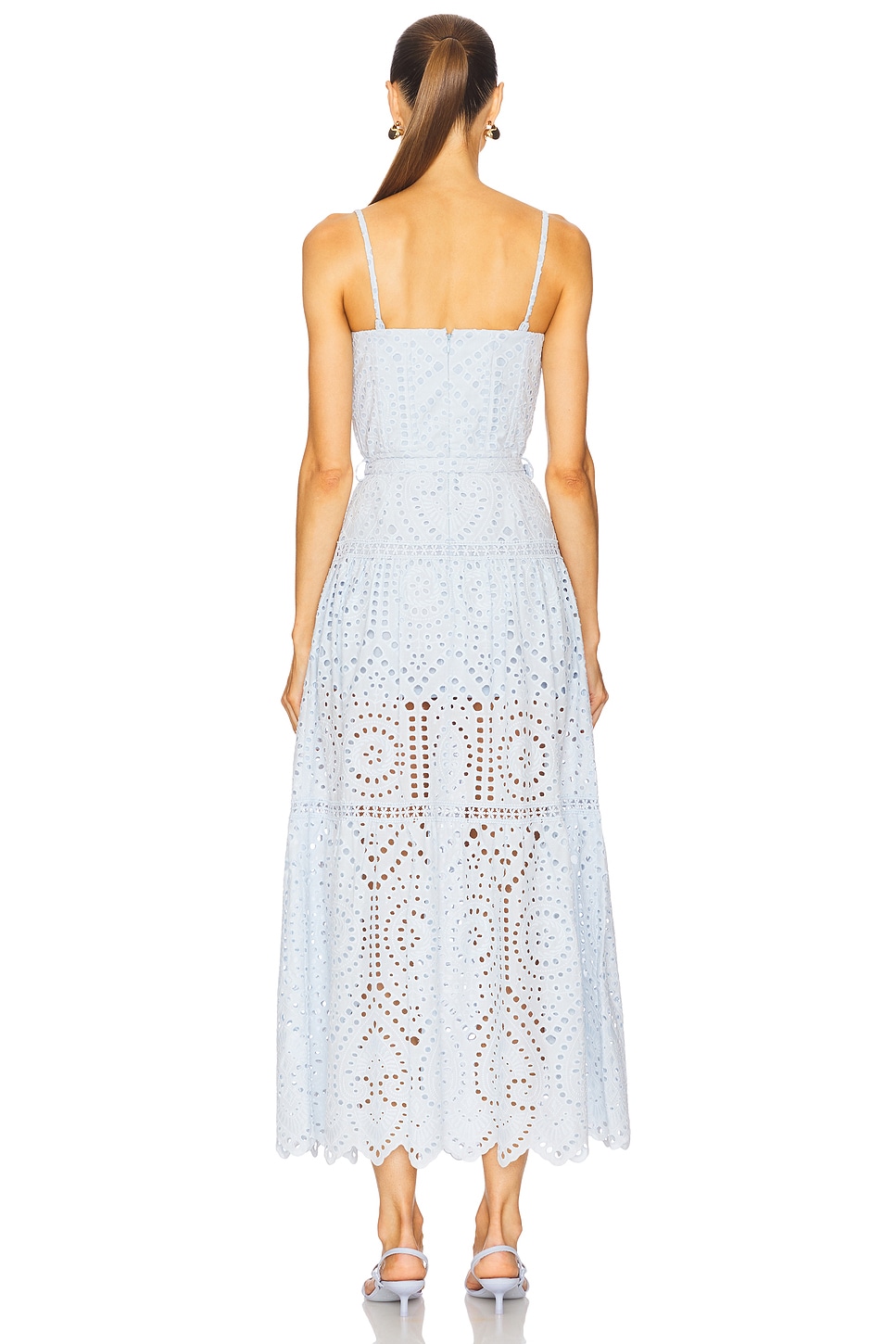 Zuria Cotton Eyelet Maxi Dress