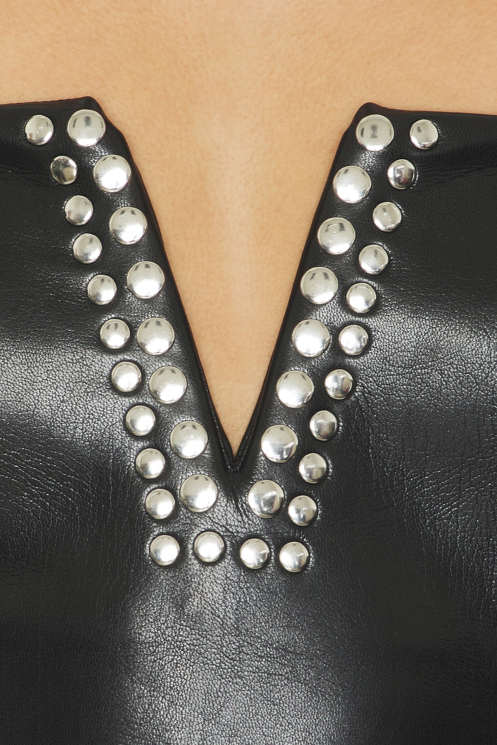 Generation Love Isabel Studded Faux Leather Dress in Black & Silver |  REVOLVE