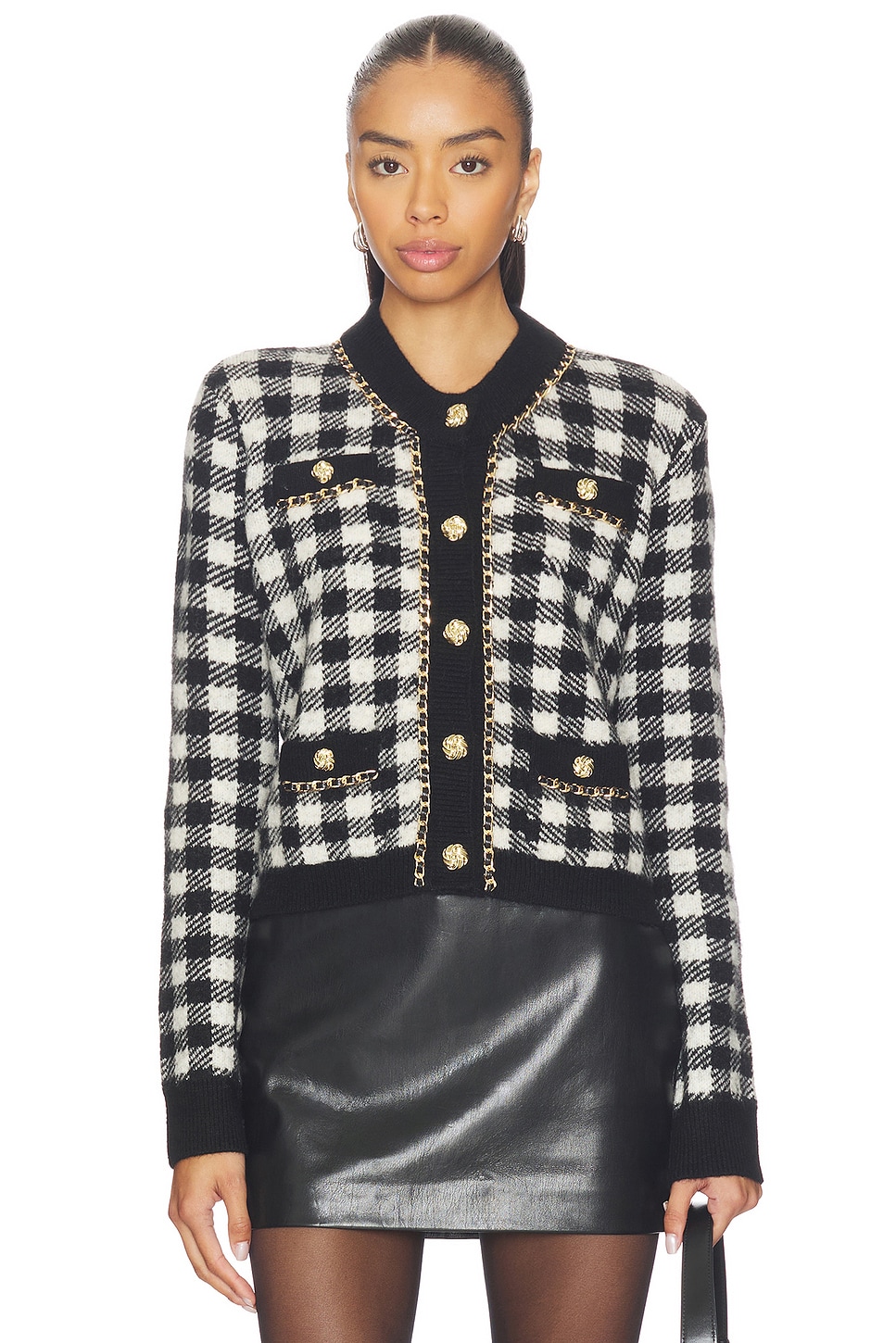 Selma Houndstooth Cardigan - thumbnail 2