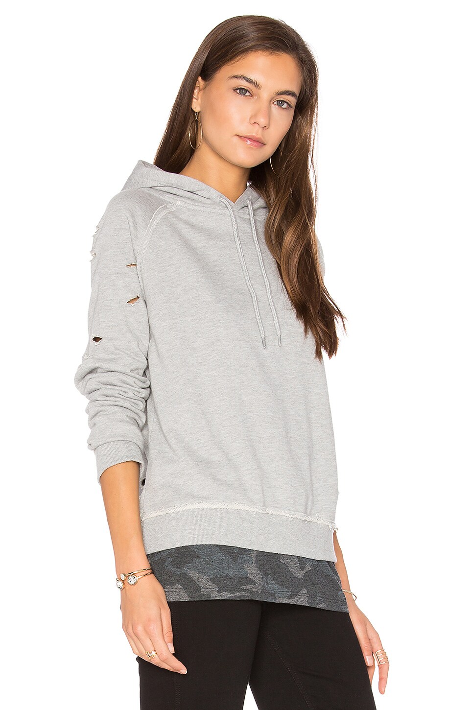 GENERATION LOVE Leo Twofer Hoodie, Grey | ModeSens