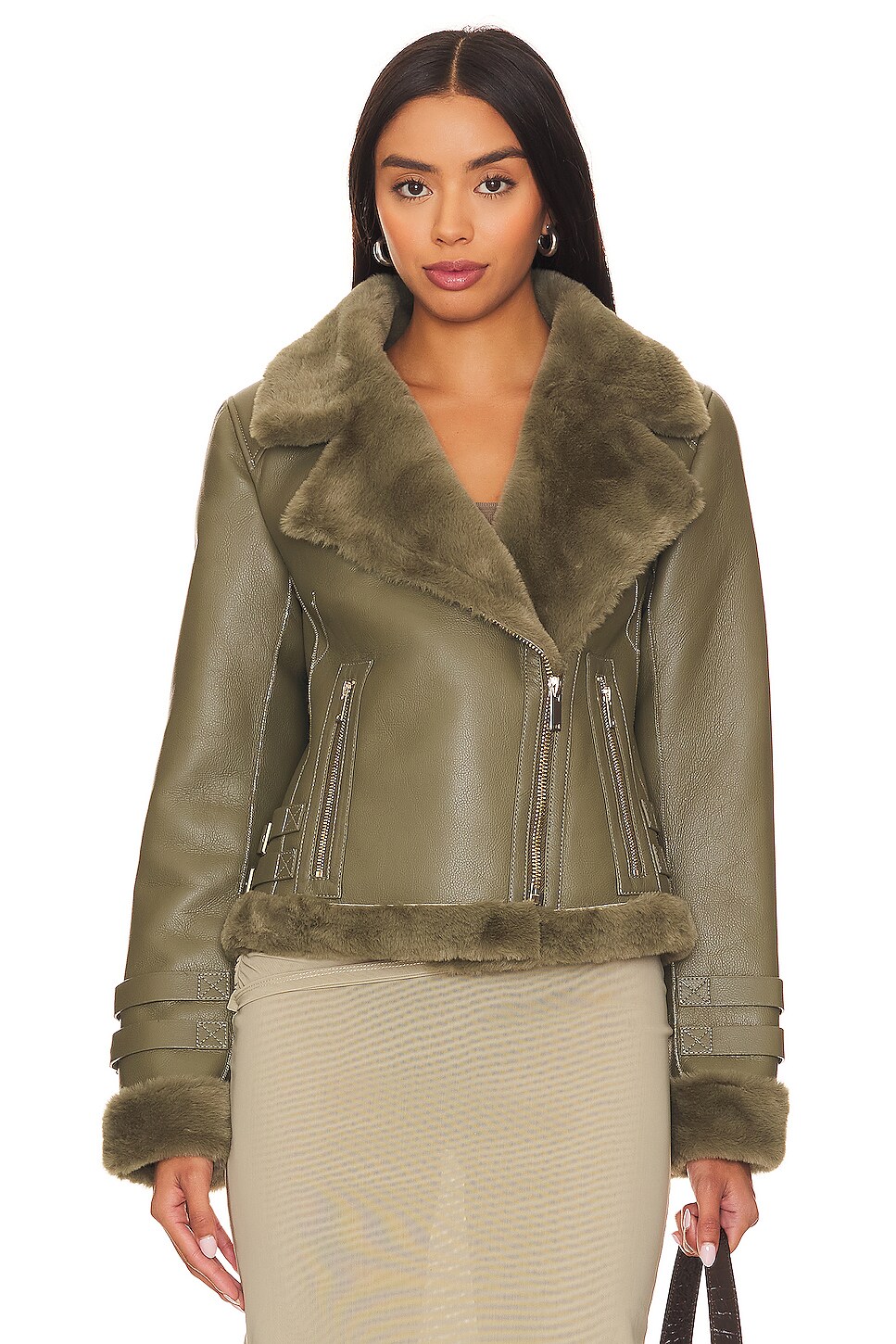 Generation Love BLOUSON MOTARD IMITATION FOURRURE DION