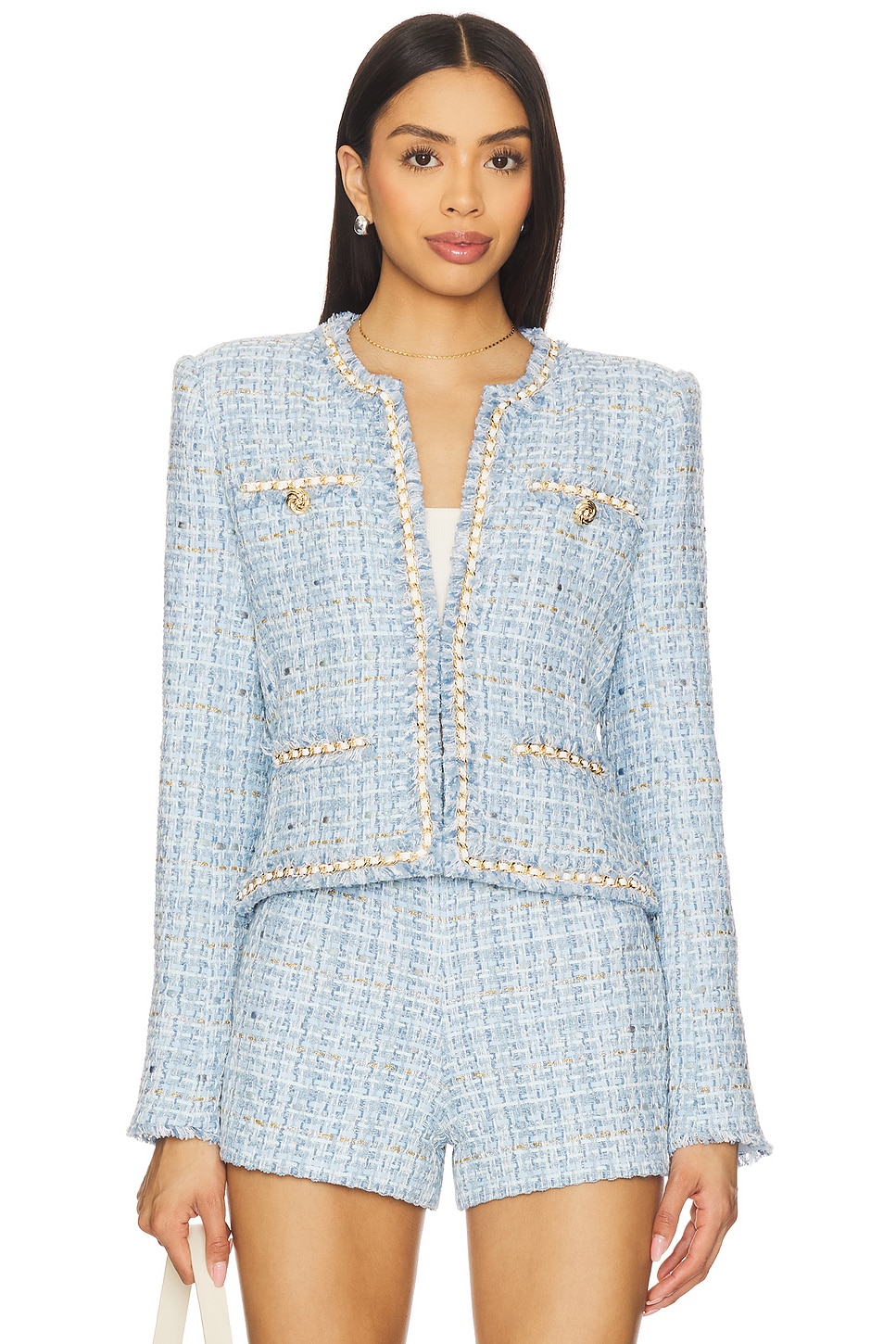 Generation Love Betsy Buttoned Tweed Blazer