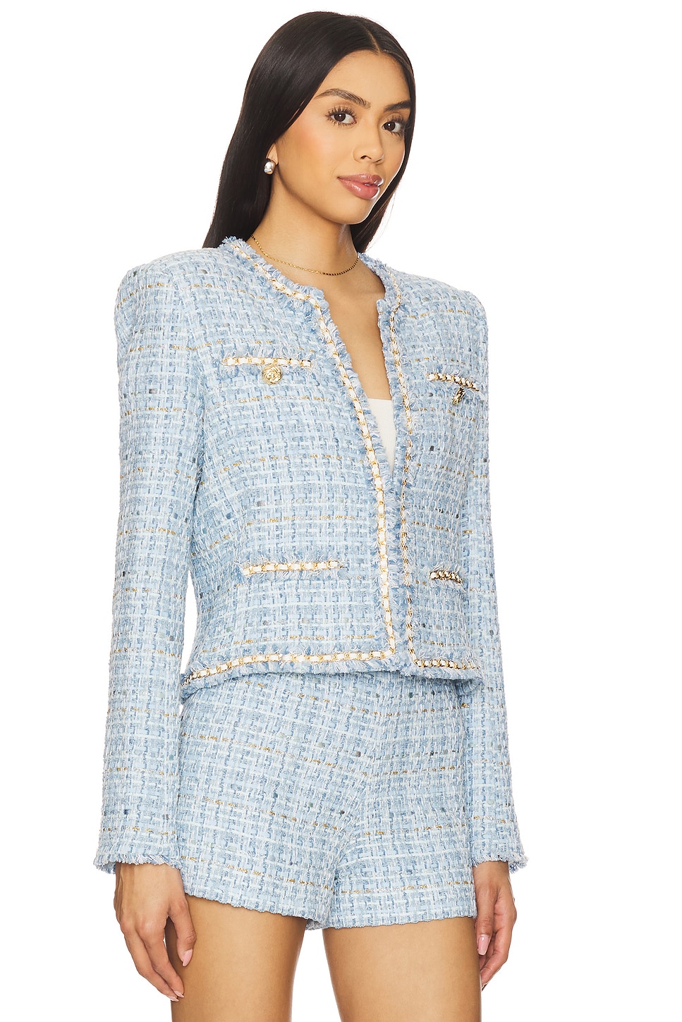 Generation Love Betsy Buttoned Tweed Blazer
