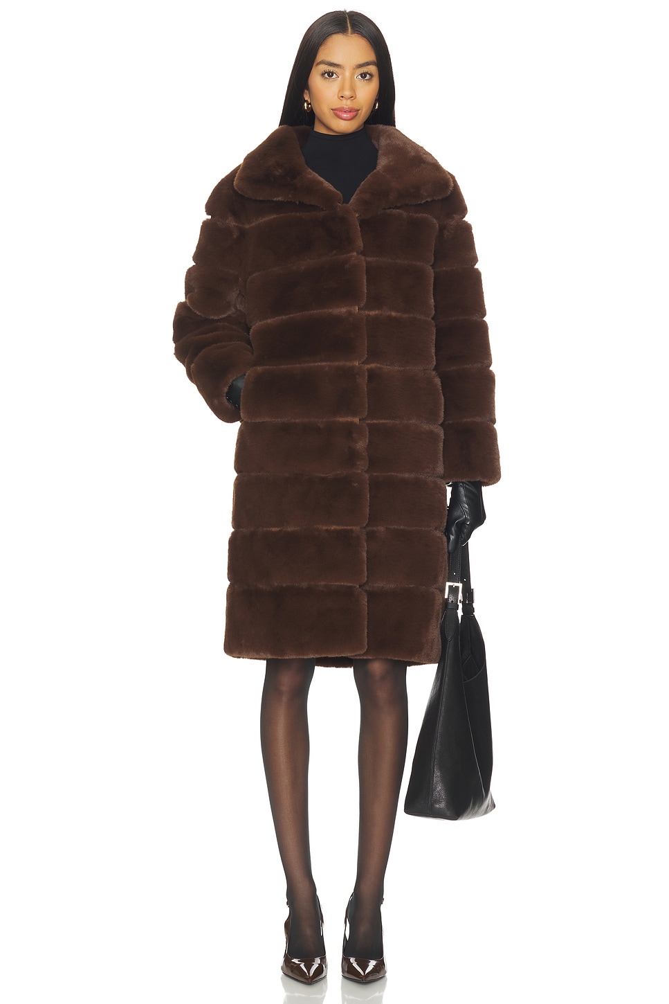 Generation Love Christie Faux Fur Coat in Hazelnut | REVOLVE