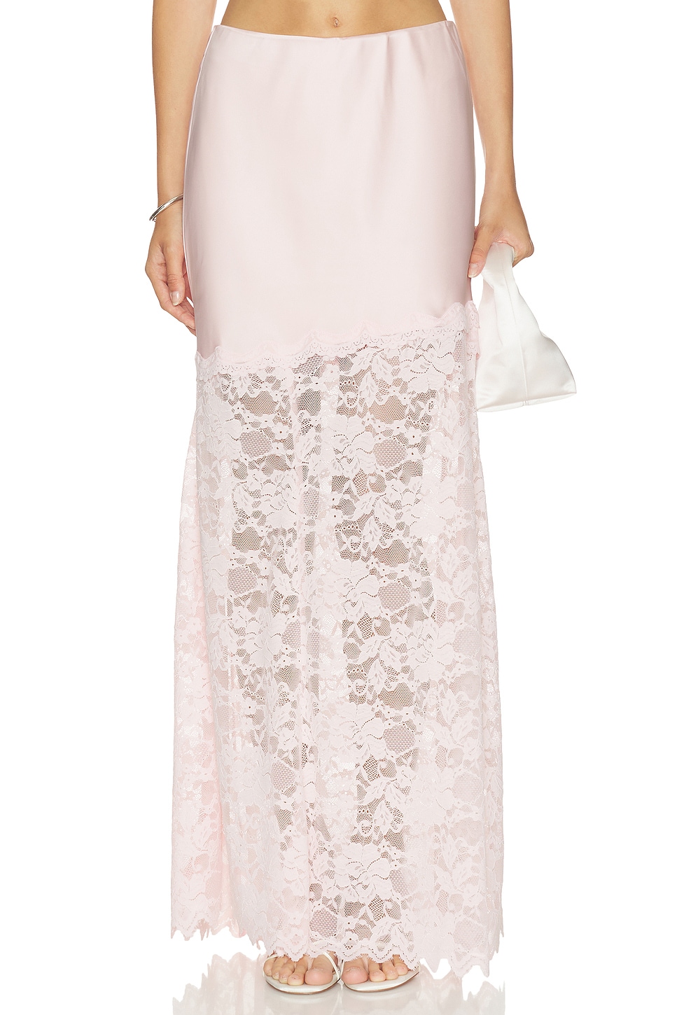 Perrine Lace Combo Satin Skirt - thumbnail 2