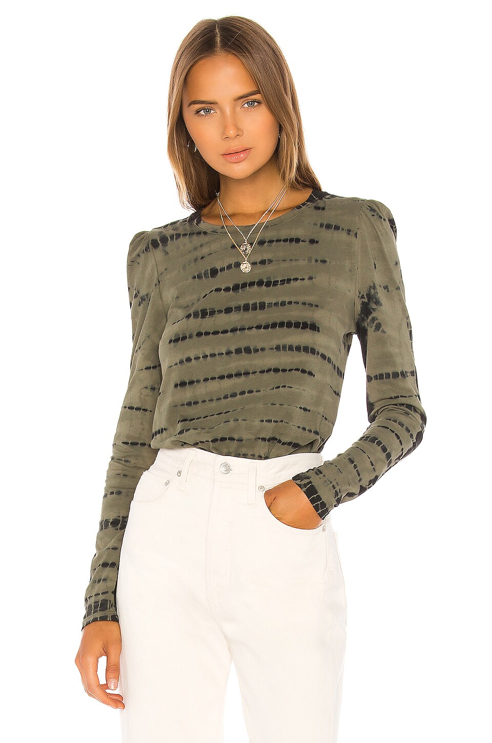 Generation Love Josephine Tie Dye Top in Army Green & Black | REVOLVE