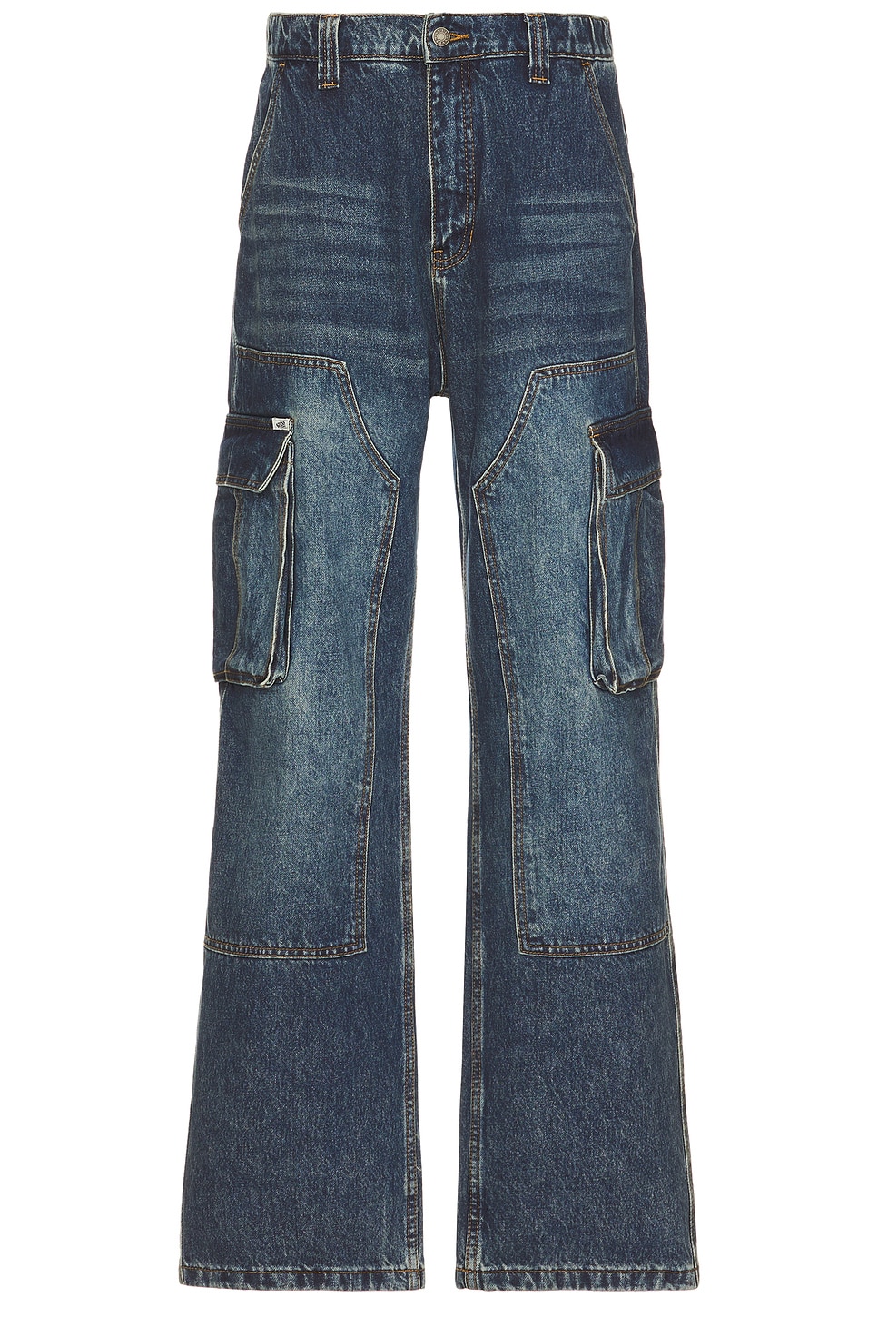 Denim Cargo Jeans - Thumbnail 1