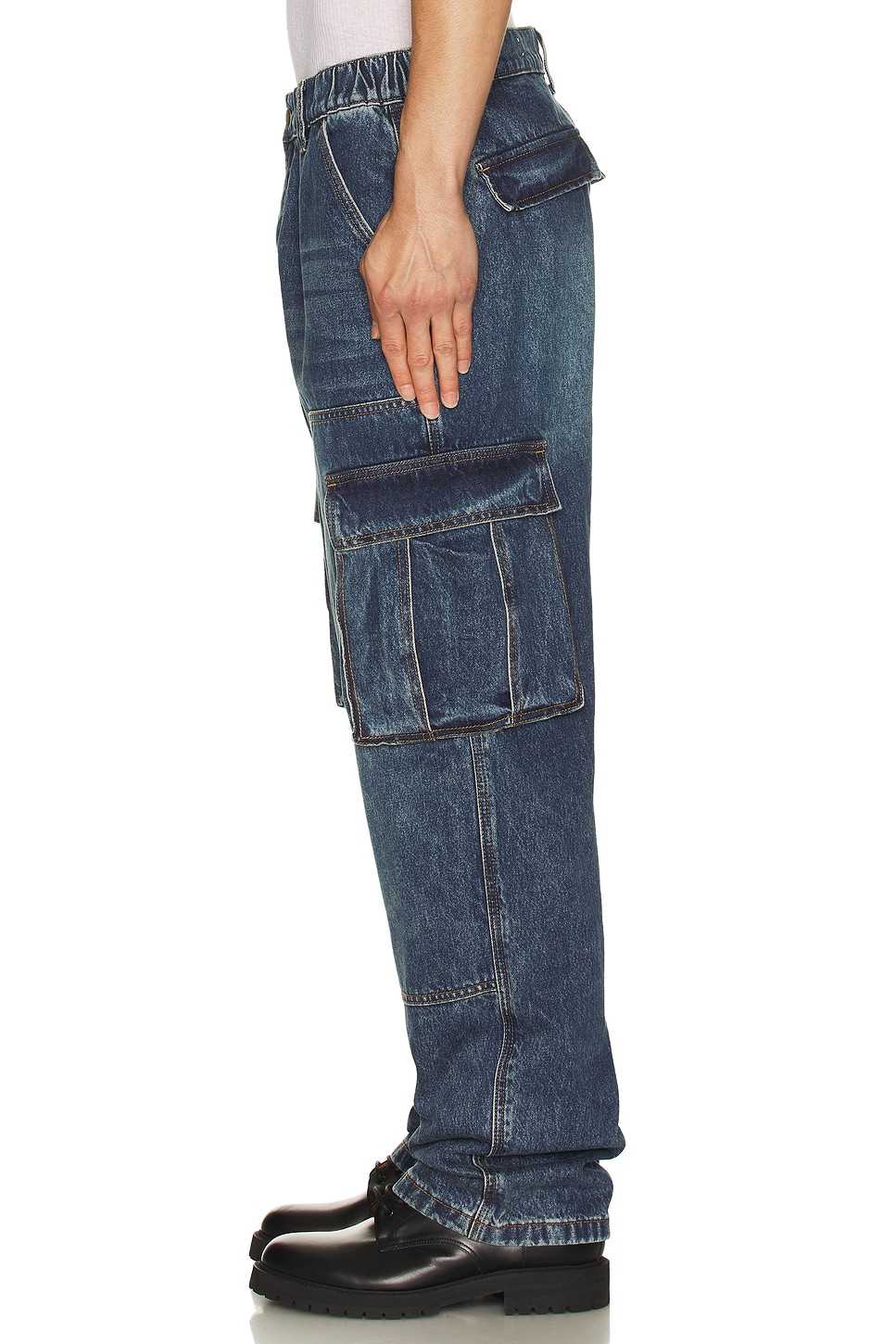 Denim Cargo Jeans - Thumbnail 5
